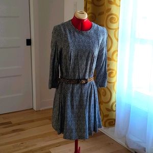 H&M black and white geometric shape dress